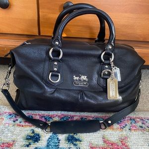 Black Coach Madison Sabrina Purse with Convertible Strap